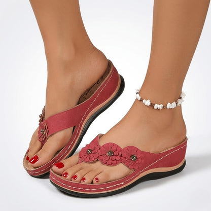 sandalia-feminina-papete-flowers-loja-ortopedic