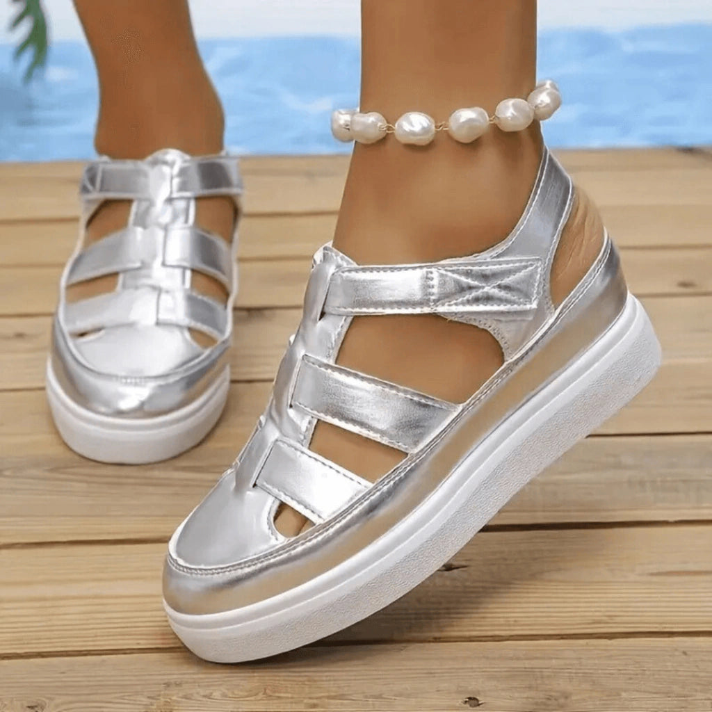 sandalia-feminina-casual-sunset-pro-prata-loja-ortopedic