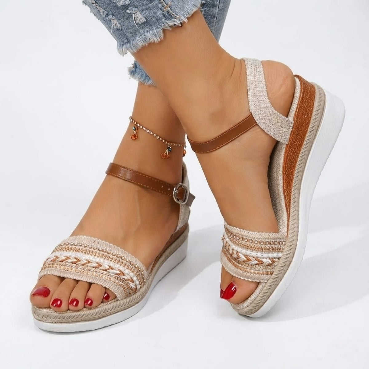 sandália-plataforma-baixa-eleganza-loja-ortopedic