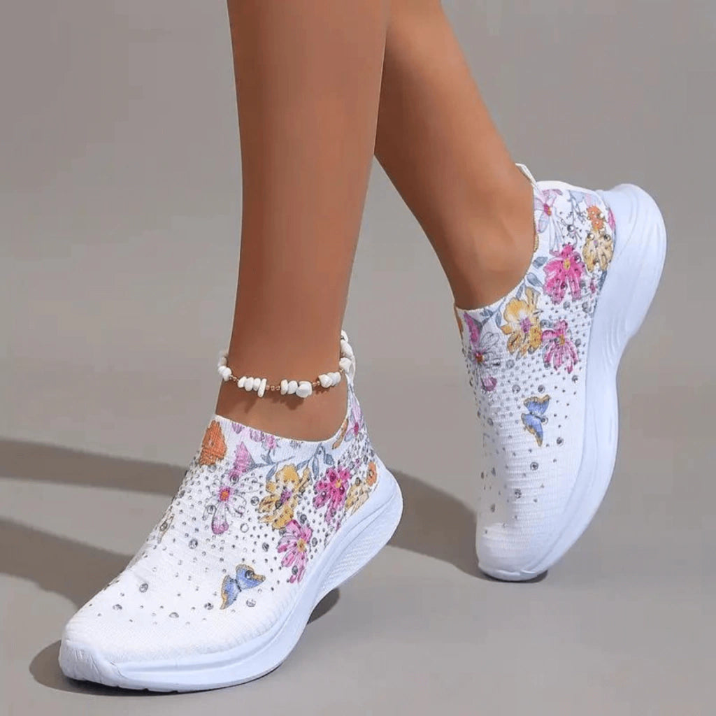 tenis-femininos-casual-confortavel-floral-soft-loja-ortopedic